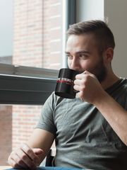 Load image into Gallery viewer, Be Strong and Courageous - Black mug 11oz