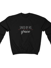 Load image into Gallery viewer, Saved by His Grace - Women's Heavy Blend™ Crewneck Sweatshirt