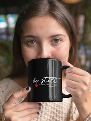 Load image into Gallery viewer, Be Still - Black mug 11oz