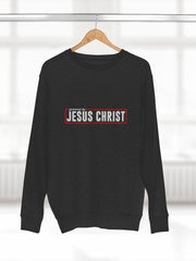 Load image into Gallery viewer, Powered by Jesus Christ - Men's Premium Crewneck Sweatshirt