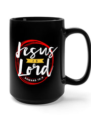 Load image into Gallery viewer, Jesus is Lord - Black Mug 15oz