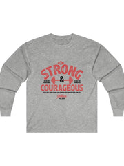 Load image into Gallery viewer, Men's Be Strong and Courageous Ultra Cotton Long Sleeve Tee