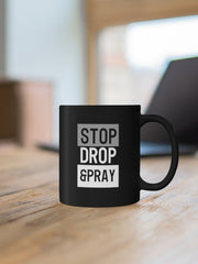 Load image into Gallery viewer, Stop Drop & Pray - Black mug 11oz