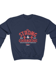 Load image into Gallery viewer, Men's Be strong and Courageous Heavy Blend™ Crewneck Sweatshirt