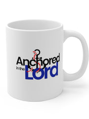 Load image into Gallery viewer, Anchored in the Lord - White Ceramic Mug
