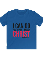 Load image into Gallery viewer, I Can Do All Things Through Christ - Kids Softstyle Tee