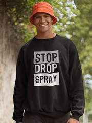 Load image into Gallery viewer, Men's Stop Drop Pray Heavy Blend™ Crewneck Sweatshirt