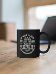 Load image into Gallery viewer, For I know the plans I have for you - Black mug 11oz