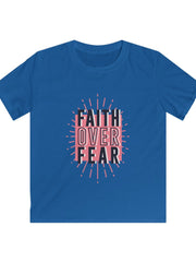Load image into Gallery viewer, Faith over Fear - Kids Softstyle Tee