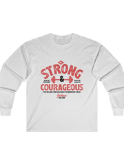 Load image into Gallery viewer, Men's Be Strong and Courageous Ultra Cotton Long Sleeve Tee