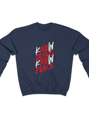 Load image into Gallery viewer, Know Jesus Know Peace - Men's Heavy Blend™ Crewneck Sweatshirt