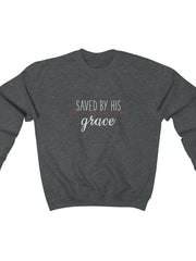Load image into Gallery viewer, Saved by His Grace - Women's Heavy Blend™ Crewneck Sweatshirt