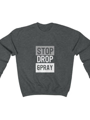 Load image into Gallery viewer, Men's Stop Drop Pray Heavy Blend™ Crewneck Sweatshirt