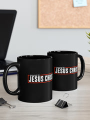 Load image into Gallery viewer, Powered by Jesus Christ - Black mug 11oz