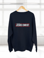 Load image into Gallery viewer, Powered by Jesus Christ - Men's Premium Crewneck Sweatshirt