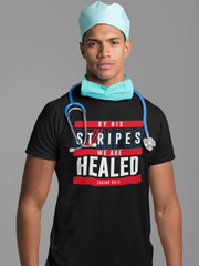 Load image into Gallery viewer, By His Stripes We Are Healed - Men's Ultra Cotton Tee
