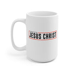 Load image into Gallery viewer, Powered by Jesus Christ - White Ceramic Mug

