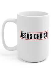 Load image into Gallery viewer, Powered by Jesus Christ - White Ceramic Mug
