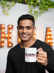 Load image into Gallery viewer, Be Strong and Courageous - White Ceramic Mug
