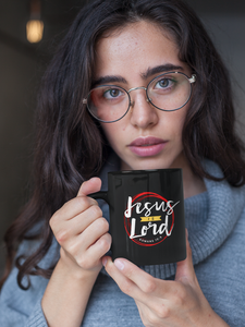 Jesus is Lord - Black mug 11oz