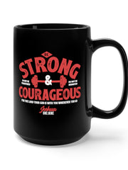 Load image into Gallery viewer, Be Strong &amp; Courageous - Black Mug 15oz
