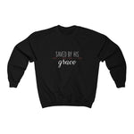 Load image into Gallery viewer, Saved by His Grace - Women&#39;s Heavy Blend™ Crewneck Sweatshirt
