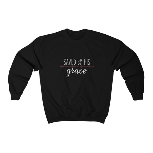 Saved by His Grace - Women's Heavy Blend™ Crewneck Sweatshirt