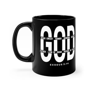 God - Black mug 11oz