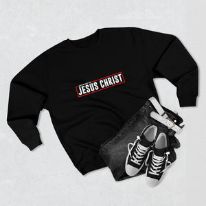 Powered by Jesus Christ - Men's Premium Crewneck Sweatshirt