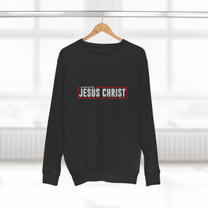 Powered by Jesus Christ - Men's Premium Crewneck Sweatshirt