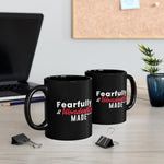 Load image into Gallery viewer, Fearfully and Wonderfully Made - Black mug 11oz
