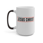 Load image into Gallery viewer, Powered by Jesus Christ - Color Changing Mug
