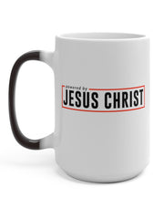 Load image into Gallery viewer, Powered by Jesus Christ - Color Changing Mug
