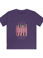 Load image into Gallery viewer, Faith over Fear - Kids Softstyle Tee

