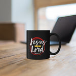 Load image into Gallery viewer, Jesus is Lord - Black mug 11oz
