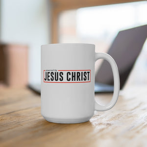 Powered by Jesus Christ - White Ceramic Mug