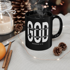 God - Black mug 11oz