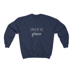Load image into Gallery viewer, Saved by His Grace - Women&#39;s Heavy Blend™ Crewneck Sweatshirt
