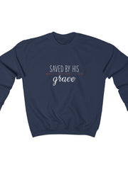 Load image into Gallery viewer, Saved by His Grace - Women&#39;s Heavy Blend™ Crewneck Sweatshirt
