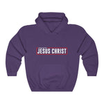 Load image into Gallery viewer, Powered by Jesus Christ - Men&#39;s Heavy Blend™ Hooded Sweatshirt
