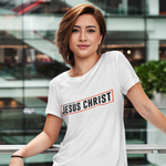 Load image into Gallery viewer, Powered by Jesus Christ - Women&#39;s Ultra Cotton Tee
