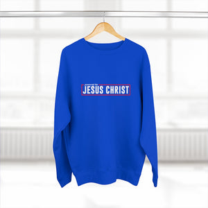 Powered by Jesus Christ - Men's Premium Crewneck Sweatshirt