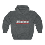 Load image into Gallery viewer, Powered by Jesus Christ - Men&#39;s Heavy Blend™ Hooded Sweatshirt
