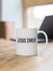 Load image into Gallery viewer, Powered by Jesus Christ - White Ceramic Mug
