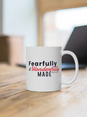 Load image into Gallery viewer, Fearfully and Wonderfully Made - White Ceramic Mug
