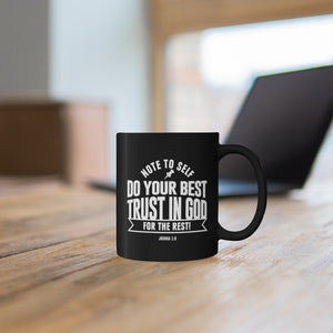 Note to Self - Black mug 11oz