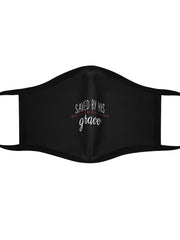 Load image into Gallery viewer, Saved by His Grace - Fitted Polyester Face Mask
