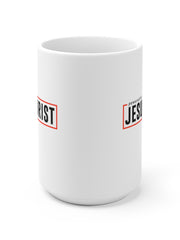 Load image into Gallery viewer, Powered by Jesus Christ - White Ceramic Mug
