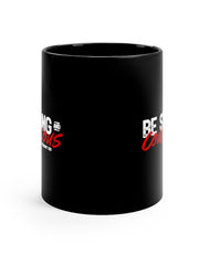 Load image into Gallery viewer, Be Strong and Courageous - Black mug 11oz
