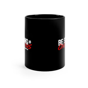 Be Strong and Courageous - Black mug 11oz